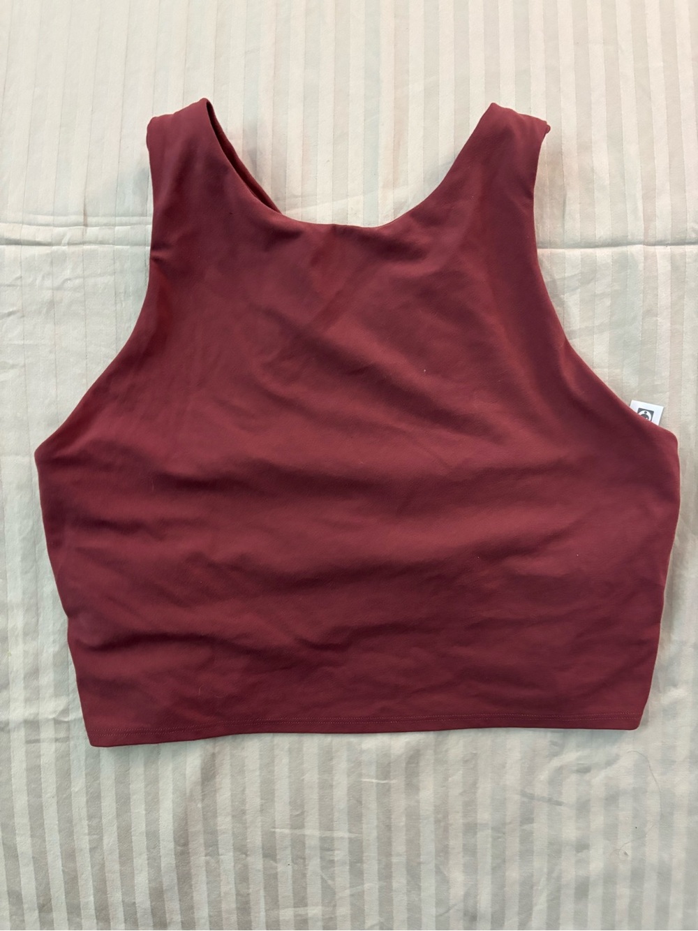 Athleta Women Size Medium Burgundy Red Crop Sport Bra